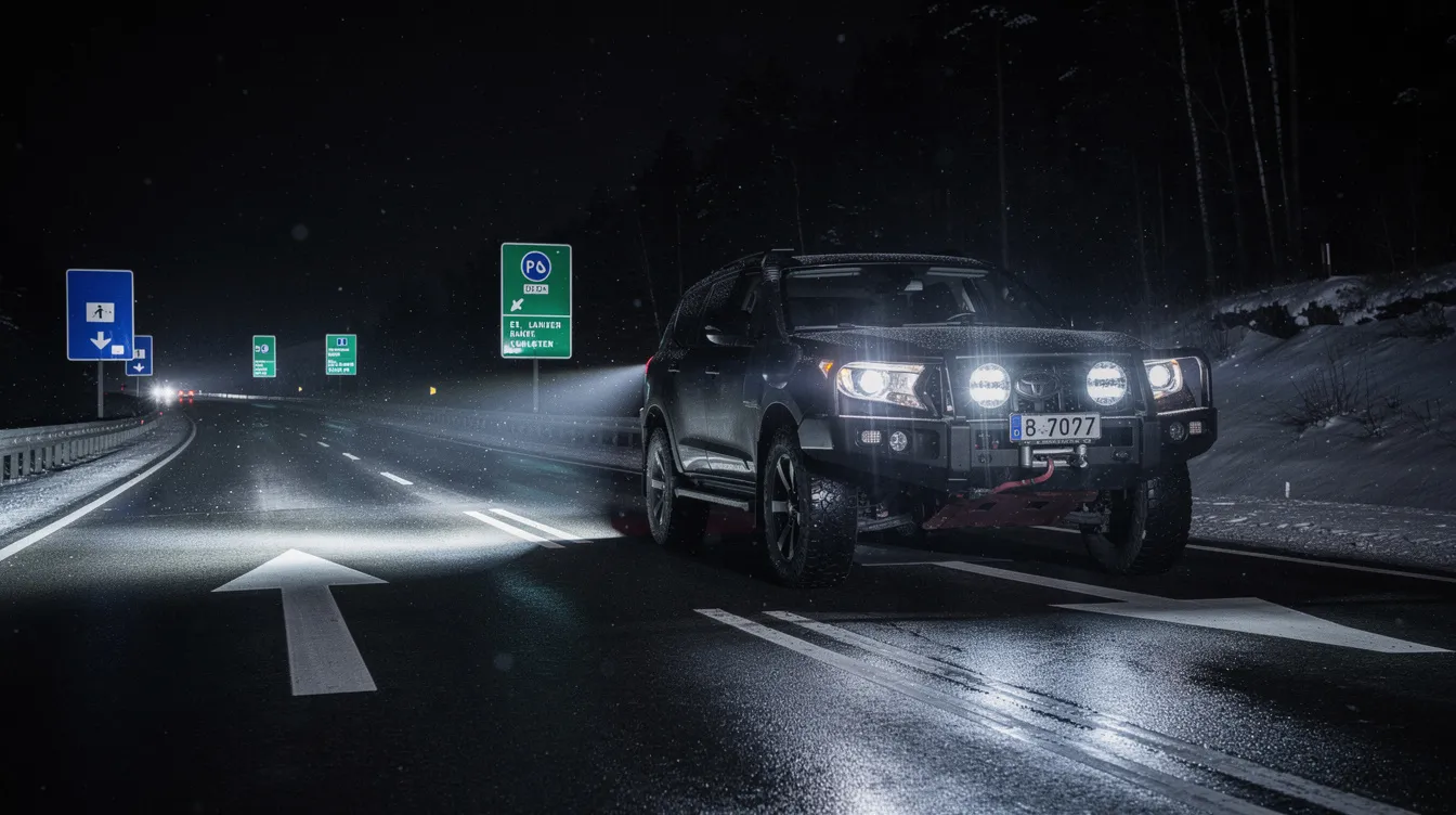 LED extraljus & retroreflektivitet – säkrare nattkörning