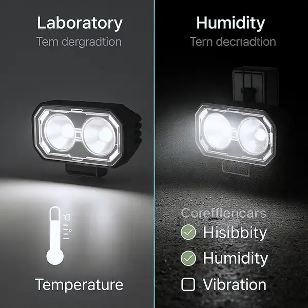 Jämförelse av prestanda för LED-extraljus mellan laboratorium och verkliga driftsförhållanden