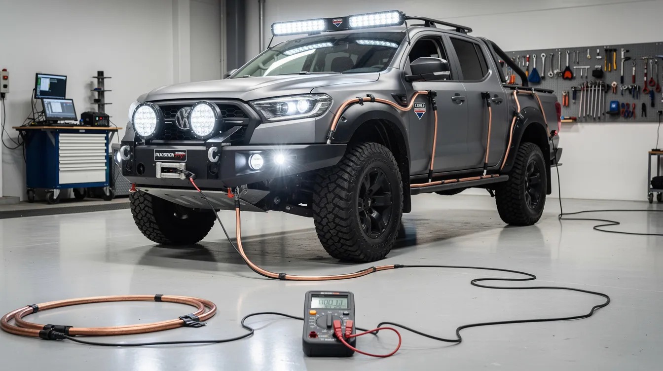 Mätning av jordningsresistans med multimeter på offroad-fordon med LED-extraljus – identifiera och åtgärda jordningsfel som orsakar flimmer