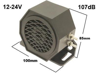 Backlarm 12-24V 107dB - Ledextraljus.eu