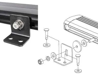 AXIXTECH LED Beacon Panel 651mm Amber 12-24V Varningspanel med Trafikpilar - Bild 3