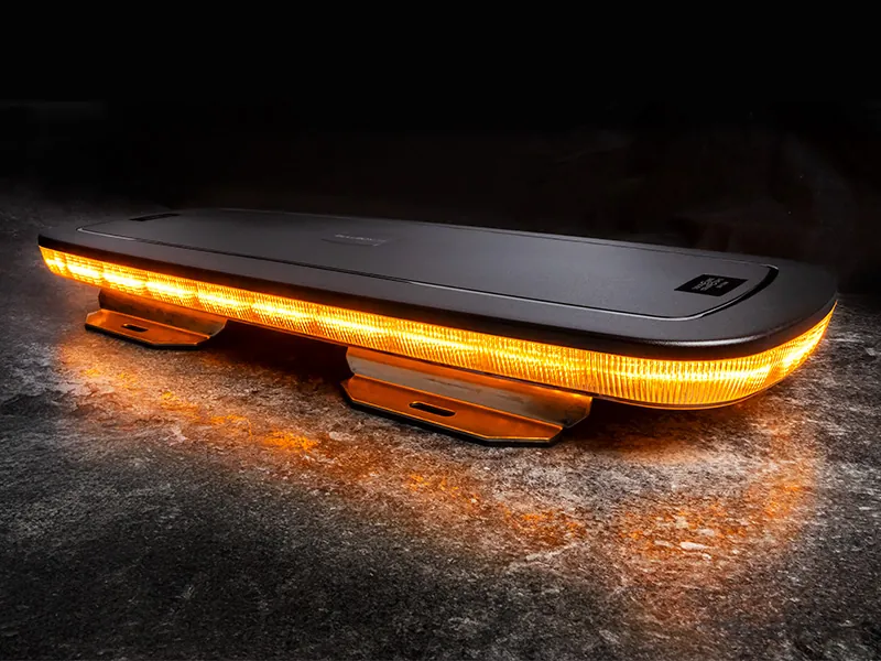 BULLBOY LED Varningspanel 600mm Gul 10-30V med 14 Blinkmönster - Ledextraljus.eu