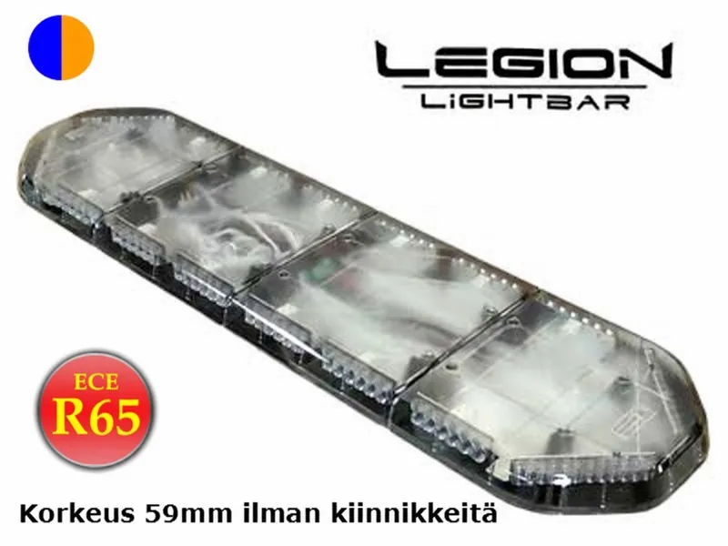 Legion L09 LED-varningsljusramp blå/gul 12V 1245 mm - Ledextraljus.eu