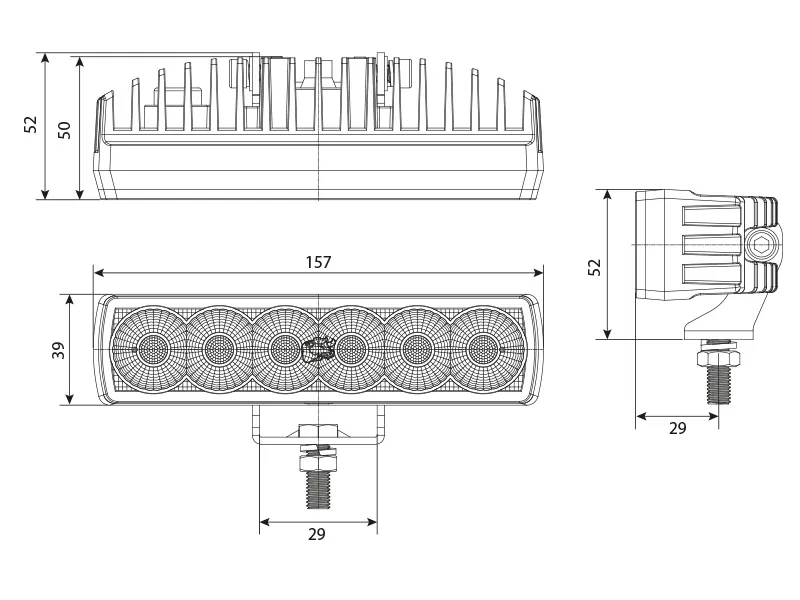 BULLPRO SPECTRUM SLIM 18 LED Arbetsljus 2500lm 9-32V med Osram LED - Bild 3