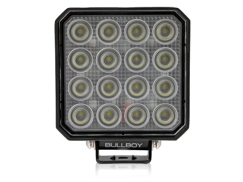 BULLBOY LED Arbetsbelysning 16x Power LED 3010lm 11-32V Bred Ljusbild - Bild 3