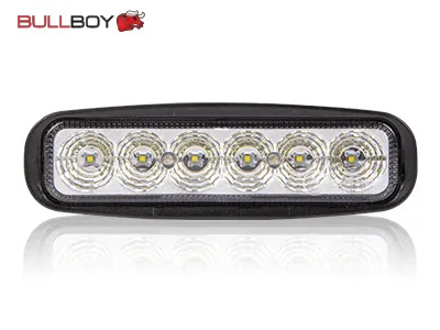 BULLBOY LED Arbetsbelysning 1440lm 9-32V 18W Bred Ljusbild 60° R23-godkänd - Bild 2
