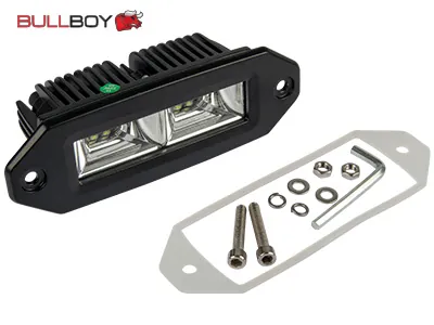 BULLBOY LED Arbetsbelysning Infälld 4x10W 2000lm 9-30V Flush Mount - Bild 4