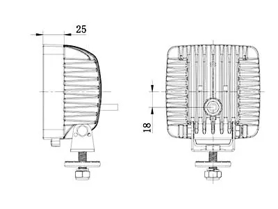 SAE LED Arbetsbelysning 27W 1450lm 9-36V Flodljus - Bild 3