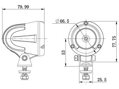 SAE LED Arbetsbelysning 10W Osram 900lm Spot 9-36V IP68 - Bild 2