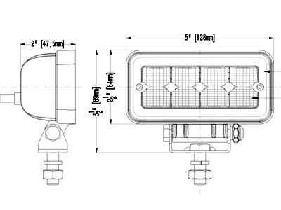 SAE LED Arbetsbelysning 1136lm 9-36V med Osram LED och Flood Beam - Bild 2