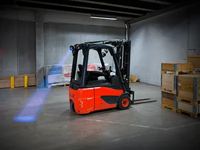 SAE LED Varningsljus 2x3W Cree Blå Spot 9-110V med Stålbygel - Bild 3