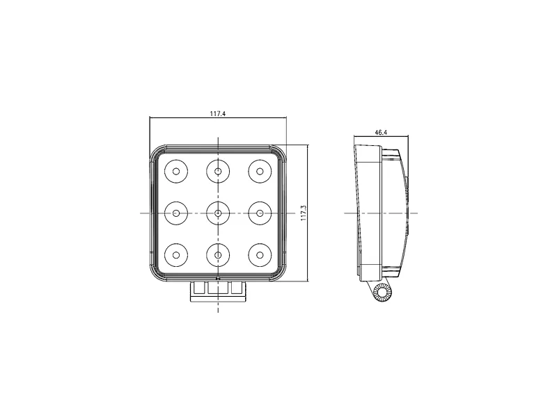 LED-arbetsljus 27W 1450lm 12/24V - Bild 2