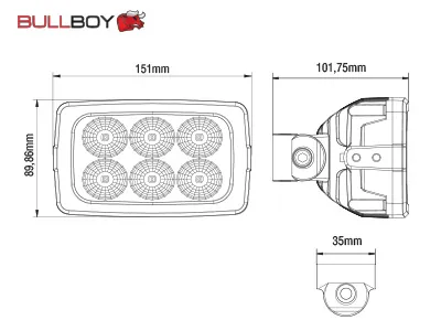 BULLBOY AGRILINE LED Arbetsbelysning 2988lm 9-36V med Osram LED - Bild 2