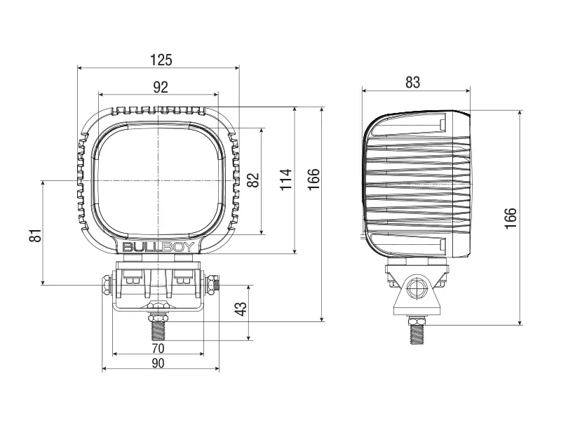 Bullboy Agriline LED-arbetsljus 80W 6000lm 12-48V - Bild 6