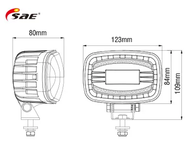 SAE LED Trucklampa Blå Linje 18W 9-110V - Säkerhetsbelysning för Truckar - Bild 2