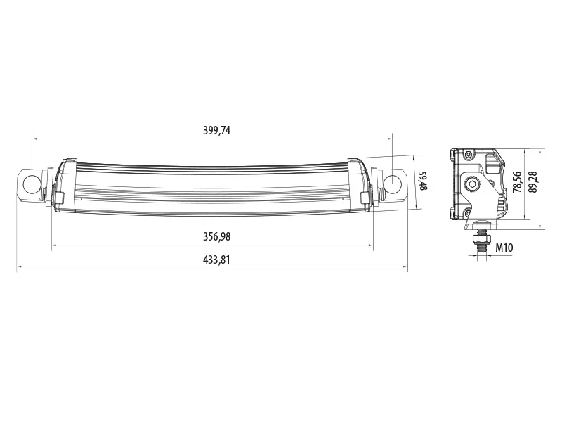 BULLPRO LED Arbetsljuspanel 358mm 14400lm Osram 10-30V Flood - Bild 5