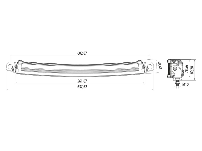 BULLPRO LED Arbetsbelysning 40x5W Osram 12489lm 10-30V Curved Panel - Bild 5