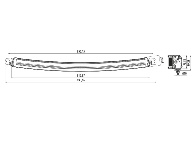 BULLPRO LED Arbetsljuspanel 81,8cm 60x5W Osram 19051lm 10-30V Flood - Bild 5