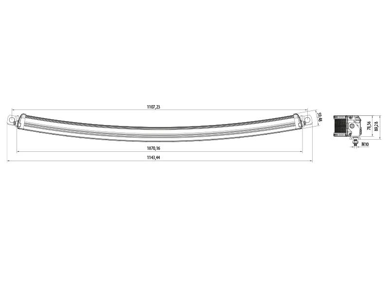 BULLPRO LED Arbetsljus Panel 80x5W Osram 48000lm 10-30V Curved Flood - Bild 5