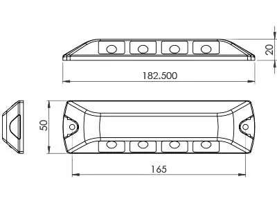 Scenelite LED Arbetsbelysning 4x Cree 1248lm 10-32V med Aluminiumfäste - Bild 4