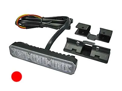 AXIXTECH LED Varningsljus Röd 12-24V Horisontell Signallampa 6 LED - Ledextraljus.eu