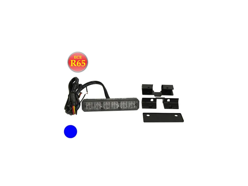 Axixtech LED-blixtljus blått R65 12-24V 107 x 24 mm