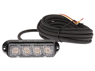 AXIXTECH LED Varningsljus Horisontell 12-24V Bärnstensgul med ECE R65 Godkännande - Bild 2