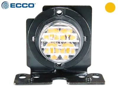 ECCO LED Horizontal Signal Light Blixtljus Bärnstensgul 10-30V 4 LED - Bild 3