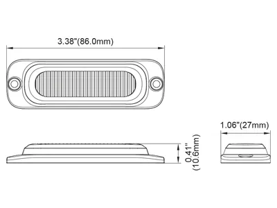AXIXTECH LED Grille Lamp Super Thin Blå 12-24V Stroboskoplampa - Bild 3