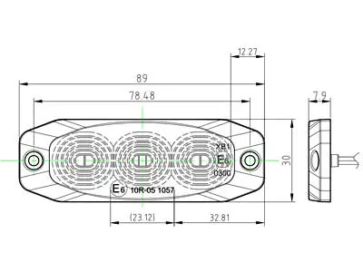 Led Autolamps LED Varningsljus Amber 3x3W 12-24V ECE R65 Godkänd - Bild 3