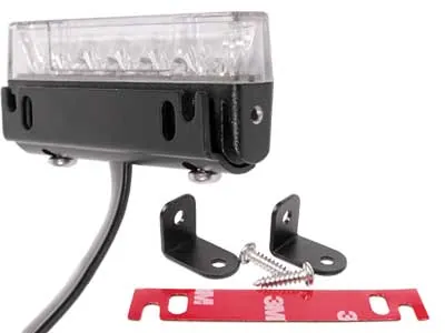 LED Horisontell Varningslampa 10W 10-33V Bärnstensgul Strobelampa 90mm - Bild 2