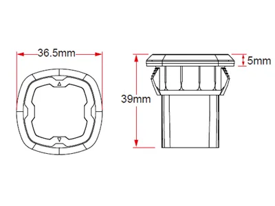 AXIXTECH LED Stroboskop Amber 12-24V Pop-n-Lock Flush Mount - Bild 4