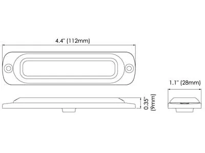 AXIXTECH LED Sidovarningsljus med Positionsljus 12-24V Bernstens 112mm - Bild 2