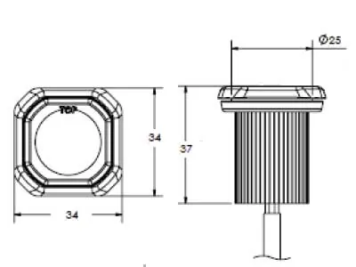 ECCO LED Varningsljus Röd 12-24V Stroboskop med 29 Blinkmönster - Bild 2