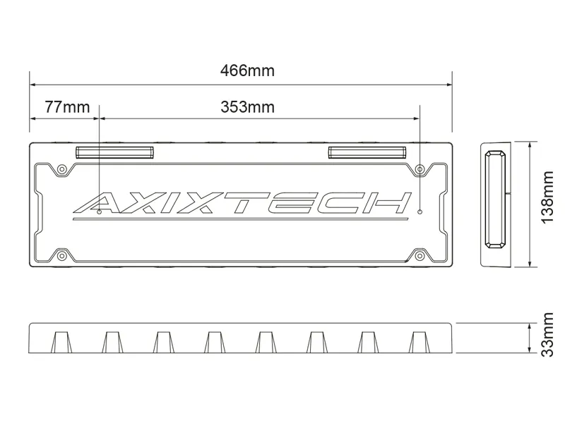 AXIXTECH Registreringsskylt Varningsenhet LED Blå 12-24V Finsk Dimension - Bild 2