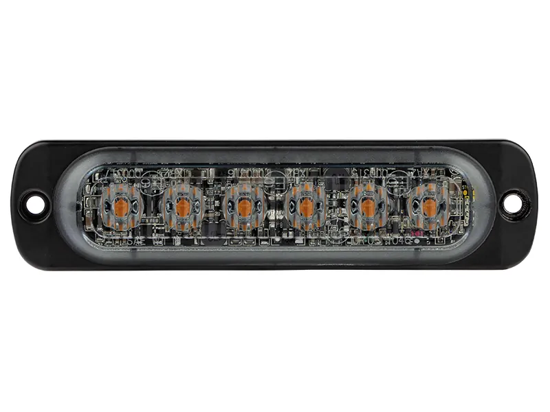 Optibeam Dark Phantom LM6 LED Stroboskop Gul 12-24V 6 LED 29 Blinkmönster - Bild 2