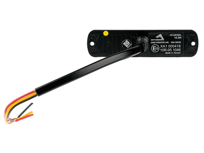 Optibeam Dark Phantom LM6 LED Stroboskop Gul 12-24V 6 LED 29 Blinkmönster - Bild 5