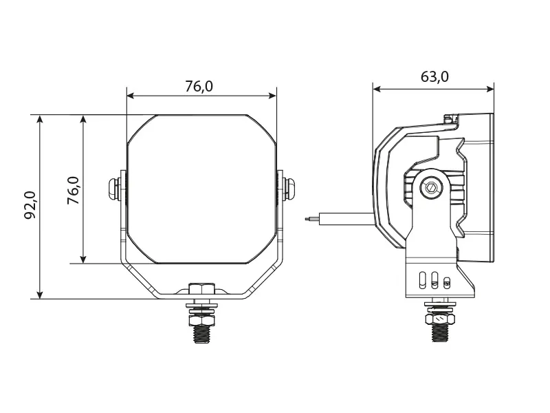 BULLPRO BULLY 3000 LED Arbetsbelysning 3700lm 12-48V med Osram LED - Bild 5