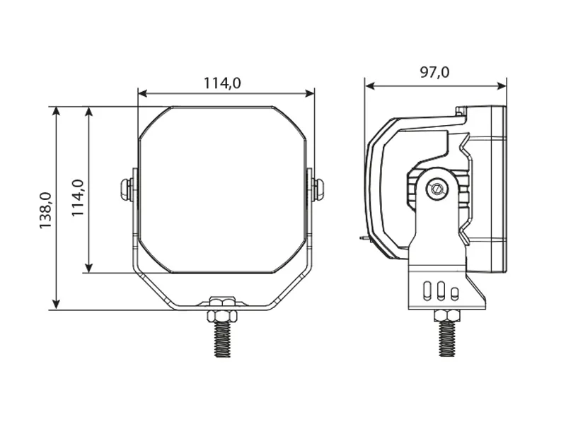 BULLPRO BULLY 6000 LED Arbetsbelysning 7700lm 12-48V med Positionsljus - Bild 10