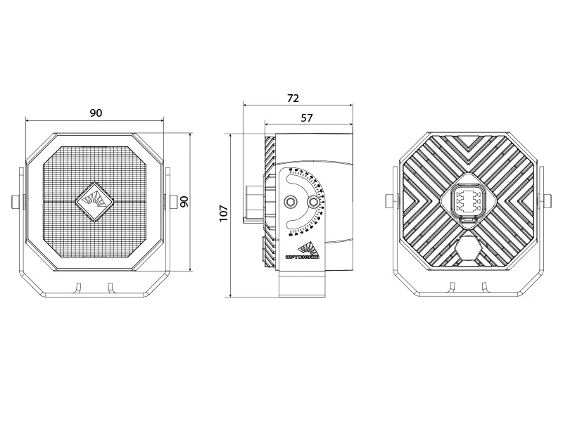 OPTIBEAM OCTAX 5.0 Ambient LED Arbetsbelysning 5500lm 9-36V med Positionsljus - Bild 10
