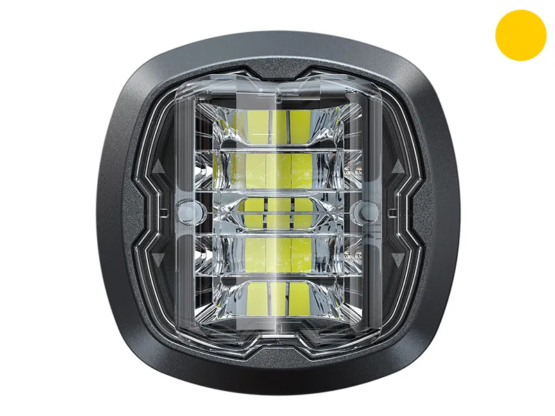 Axixtech Crown Series LED-Varningsljus 12-24V Bärnsten 6-LED 17 Blinkmonster - Bild 2