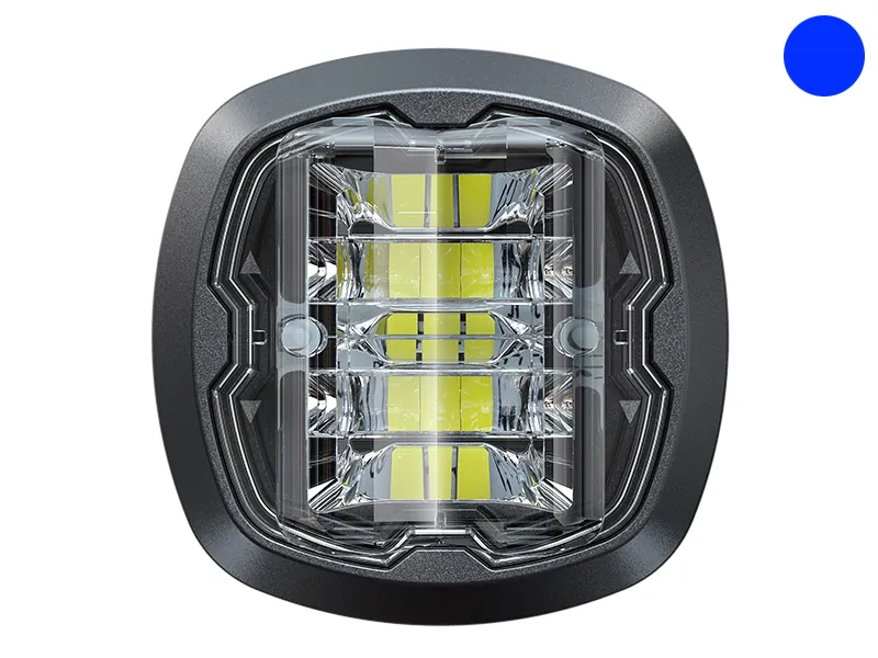 Axixtech Crown LED-Varningsljus 12-24V Blått Stroboskop ECE R65 Class 2 - Bild 2