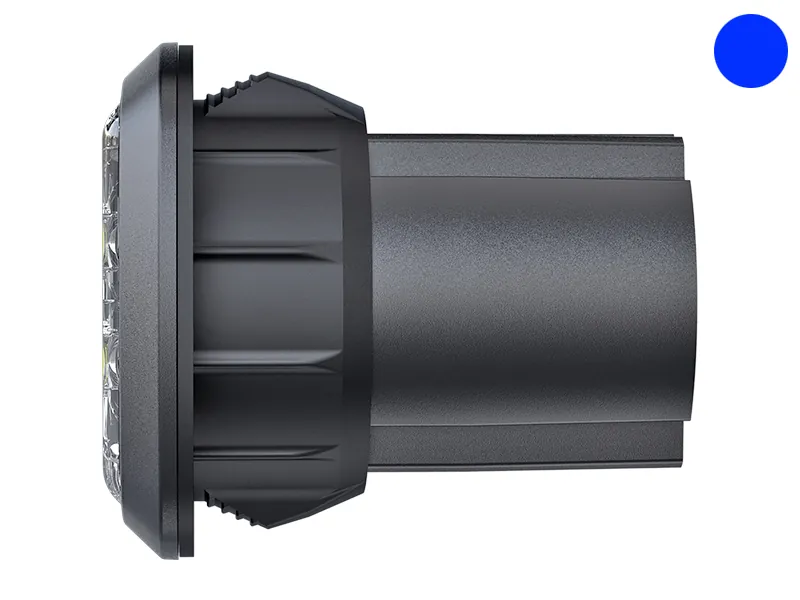 Axixtech Crown LED-Varningsljus 12-24V Blått Stroboskop ECE R65 Class 2 - Bild 3