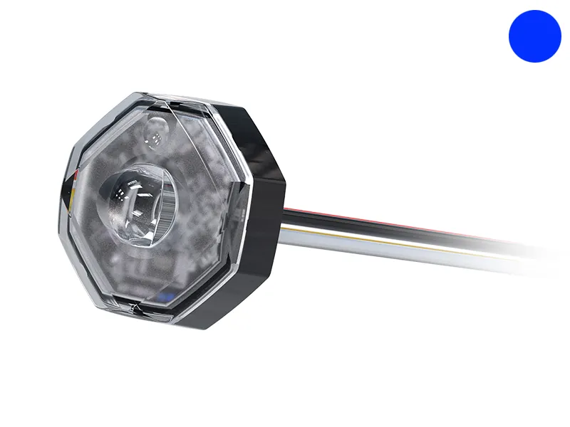 Axixtech Octa-Fit LED-Varningsljus Blå 12-24V 242lm ECE R65 Class 1 - Bild 2