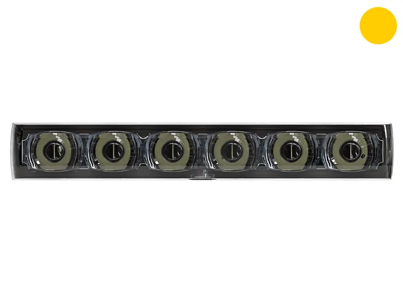 Axixtech Edge Dagger LED-Varningsljus 12-24V Gul Stroboskop - Bild 2