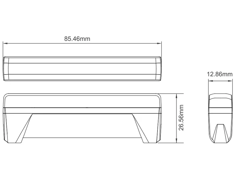Axixtech Edge Dagger LED-Varningsljus 12-24V Gul Stroboskop - Bild 5