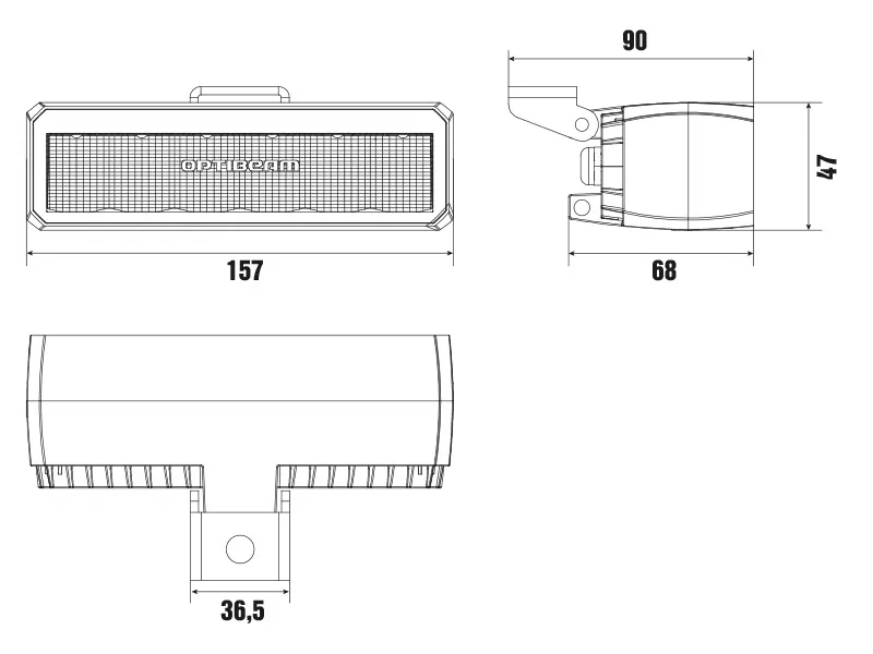 OPTIBEAM SlimX Ambient LED Arbetsbelysning 3060lm 9-36V med Parkeringsljus - Bild 9
