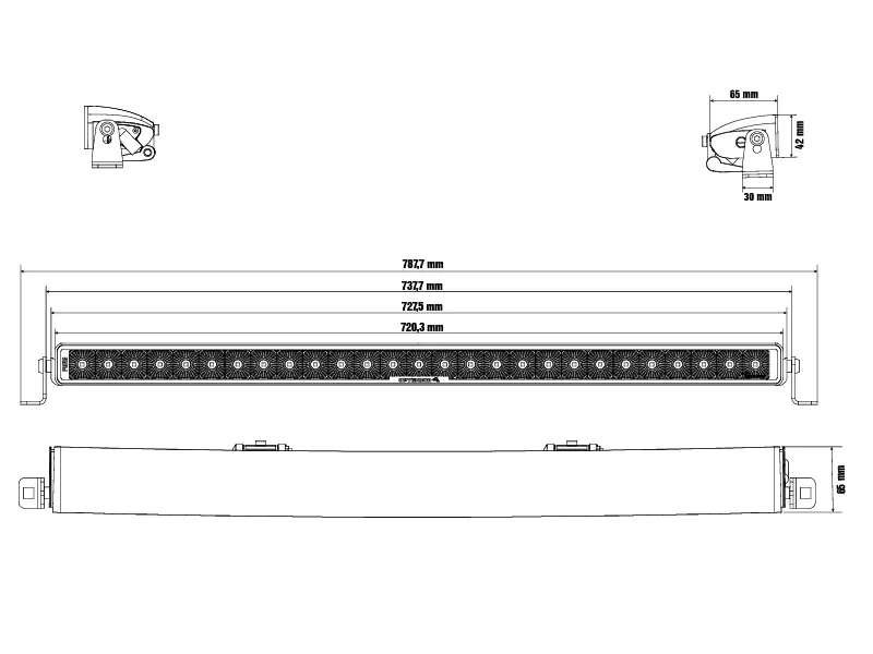Optibeam Pure 730 Work LED-arbetsljusramp 23678lm 738 mm - Bild 4