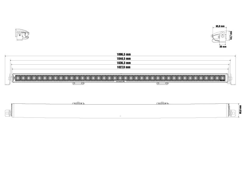 Optibeam Pure 1025 Work LED-arbetsljusramp 35000lm 1050 mm - Bild 3