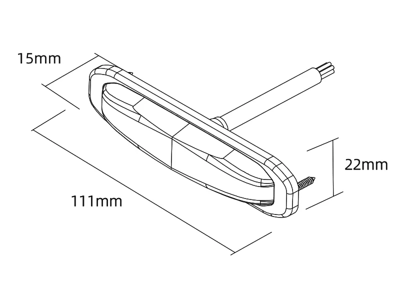 911Signal LED Horisontellt Varningsljus 12-24V Amber 14 Blinkmönster - Bild 8